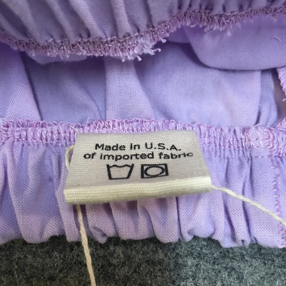 Skirt ORGANIC Girls 10/12 Midi Purple Ruffle Tiered Cotton Mom and Pop's Kids - Picture 7 of 10